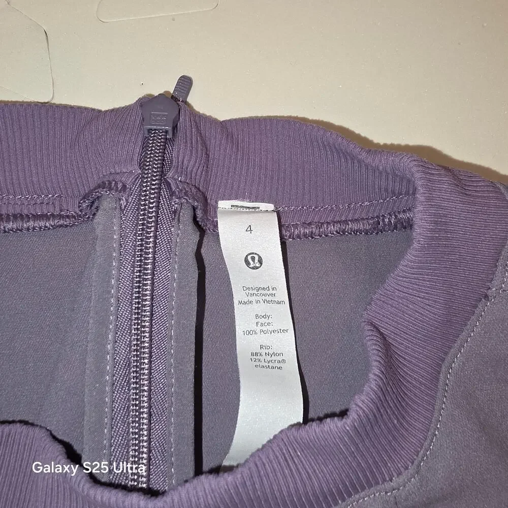 Lululemon Drop Waist Midi Dress Lavender Sz‎ 4 Pocketed Athleisure Activewear